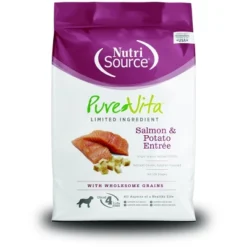 NutriSource PureVita Salmon And Potato Entree With Wholesome Grains Dry Dog Food - 25 Lbs