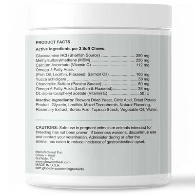 Chew + Heal MaxProtect Senior Hip + Joint Support, Dog Supplement & Multivitamin - 240 Delicious Total Chews 4 Chew + Heal MaxProtect Senior Hip + Joint Support, Dog Supplement & Multivitamin - 240 Delicious Total Chews - Image 4