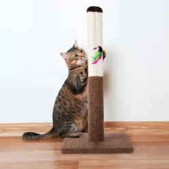 Pet Adobe Hanging Toy Cat Scratching Post For Cats And Kittens - 24.5", Brown -PawHut Sales Store GUEST 04c7a310 3b89 4a97 8bde b2b65f83c67a