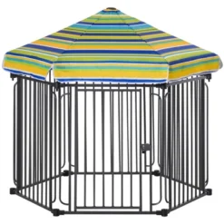 PawHut Heavy-Duty Outdoor Pet Cage Kennel With Weather-Resistant Polyester Roof, Locking Door, & Metal Frame -PawHut Sales Store GUEST 05db7d26 804b 4eda 8856 279094f28767