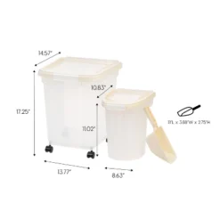 IRIS USA 3-Piece Airtight Pet Food Container Combo, White -PawHut Sales Store GUEST 0648eca6 3897 478c a023 6654a38008ef