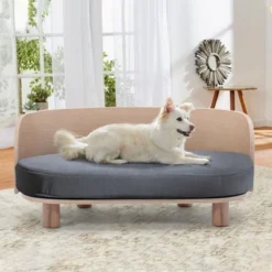 Corgi 26" Wide Small Dog Bed With Removable Cover,Velvet Cushion With Solid Wood Legs And Bent Wood Back-The Pop Maison 20 Corgi 26" Wide Small Dog Bed With Removable Cover,Velvet Cushion With Solid Wood Legs And Bent Wood Back-The Pop Maison -PawHut Sales Store GUEST 08ad87d8 8b95 41c0 98ac 0e2a31cc6a3c