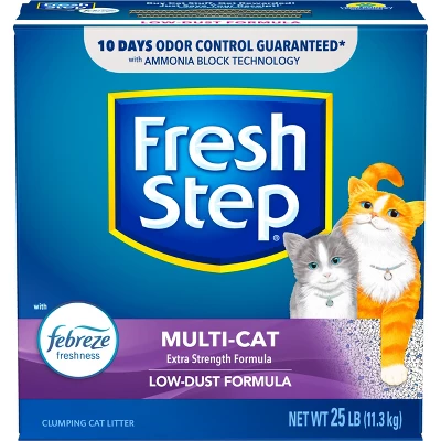 Fresh Step Multi-Cat Scented Litter With The Power Of Febreze Clumping Cat Litter 1 Fresh Step Multi-Cat Scented Litter With The Power Of Febreze Clumping Cat Litter