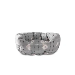 PetShop By Fringe Studio Geometric Round Cuddler Dog Bed - Gray -PawHut Sales Store GUEST 0a250005 465c 4a66 96b2 d1d6a5e90d8d