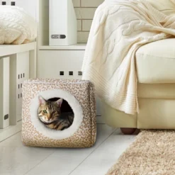 Pet Adobe Enclosed Cave Cat Bed - Tan And White 8 Pet Adobe Enclosed Cave Cat Bed - Tan And White -PawHut Sales Store GUEST 0c2cc57e 531c 4dd0 9d48 eb4684b13da2