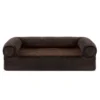 FurHaven Faux Fleece & Chenille Memory Foam Sofa Dog Bed