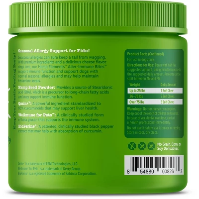 Zesty Paws Hemp Elements Allergy Immune Soft Chews For Dogs - Cheese Flavor - 90ct 2 Zesty Paws Hemp Elements Allergy Immune Soft Chews For Dogs - Cheese Flavor - 90ct - Image 2