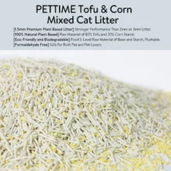 PETTIME Tofu & Corn Litter (Large 12lb X 3bags, Tofu & Corn - Original)