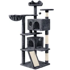 Yaheetech 57"H Plush Cat Tree Condo For Kittens/Small Cats -PawHut Sales Store GUEST 14472f35 093c 43b0 bd53 e2407d2a5785