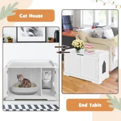 Costway Cat Litter Box Cabinet Furniture Cat Washroom Storage Bench -PawHut Sales Store GUEST 1533e242 dfe8 4da9 9f2f ef59937aaf5d