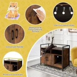 Tangkula Large Litter Box Enclosure Cat Wooden Storage Cabinet With 2 Doors Coffee 10 Tangkula Large Litter Box Enclosure Cat Wooden Storage Cabinet With 2 Doors Coffee -PawHut Sales Store GUEST 179b268a ec30 497d a128 6ee7fae79300