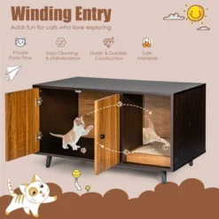 Costway Cat Litter Box Enclosure Cat Washroom Hidden Litter Box Enclosure Coffee 13 Costway Cat Litter Box Enclosure Cat Washroom Hidden Litter Box Enclosure Coffee -PawHut Sales Store GUEST 1a24e284 d2be 451a 95e5 488789080b5d