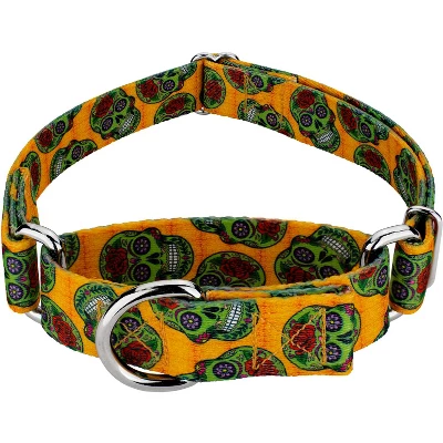 Country Brook Design Sugar Skulls Martingale Dog Collar 4 Country Brook Design Sugar Skulls Martingale Dog Collar - Image 4