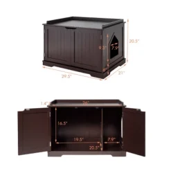 Tangkula Cat House Litter Box Pet Cat Washroom Nightstand Cat Storage Bench Coffee/Black 14 Tangkula Cat House Litter Box Pet Cat Washroom Nightstand Cat Storage Bench Coffee/Black -PawHut Sales Store GUEST 1aeb8209 9c56 428a bae6 0bf4548aaf6b