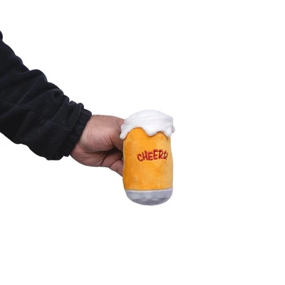 American Pet Supplies 9.15-Inch Beer-Cheers Crinkle And Squeaky Plush Dog Toy Combo Gift Set 2 American Pet Supplies 9.15-Inch Beer-Cheers Crinkle And Squeaky Plush Dog Toy Combo Gift Set - Image 2