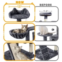 Yaheetech 57"H Plush Cat Tree Condo For Kittens/Small Cats -PawHut Sales Store GUEST 1c1b0904 de85 4298 9950 ec7d85ac1a8b