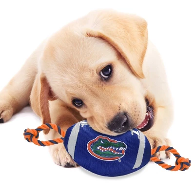 NCAA Florida Gators Nylon Football Dog Toy 3 NCAA Florida Gators Nylon Football Dog Toy - Image 3