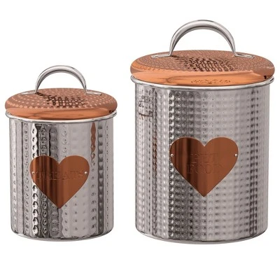 Amici Pet Rosie Treats Small Storage Canister, 38 Oz. , Rose Gold 2 Amici Pet Rosie Treats Small Storage Canister, 38 Oz. , Rose Gold - Image 2