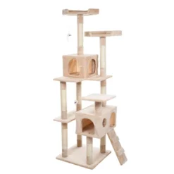 Pet Adobe Multilevel Cat Tree House Tower And Scratching Posts - Beige -PawHut Sales Store GUEST 1d8ffb0b 0ad1 4d4d 9778 65547c736e5a
