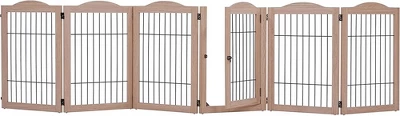 Arf Pets 30.5" Tall Freestanding Folding Dog Gate Extension - Walnut 4 Arf Pets 30.5" Tall Freestanding Folding Dog Gate Extension - Walnut - Image 4