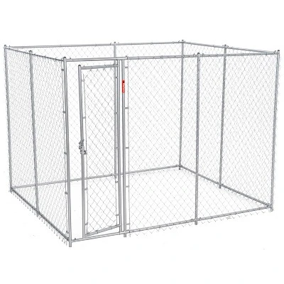 Lucky Dog Adjustable Heavy Duty Outdoor Galvanized Steel Chain Link Dog Kennel Enclosure With Latching Door, And Raised Legs 7 Lucky Dog Adjustable Heavy Duty Outdoor Galvanized Steel Chain Link Dog Kennel Enclosure With Latching Door, And Raised Legs - Image 7