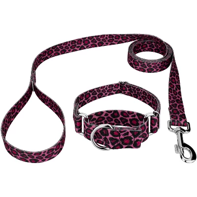 Country Brook Petz Pink Leopard Print Martingale Dog Collar And Leash 6 Country Brook Petz Pink Leopard Print Martingale Dog Collar And Leash - Image 6