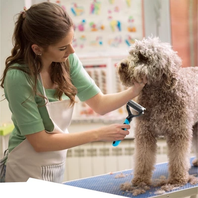 BOSHEL Undercoat Rake For Dogs - Premium Double Sided Dog Grooming Brush - Dog Deshedding Brush - Dematting Comb For Dogs 5 BOSHEL Undercoat Rake For Dogs - Premium Double Sided Dog Grooming Brush - Dog Deshedding Brush - Dematting Comb For Dogs - Image 5