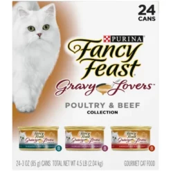 Purina Fancy Feast Gravy Lovers Poultry With Chicken And Turkey & Beef Collection Gourmet Wet Cat Food - 3oz/24ct Variety Pack -PawHut Sales Store GUEST 22831ae8 f8b6 4397 afda 93bf2ec2432d