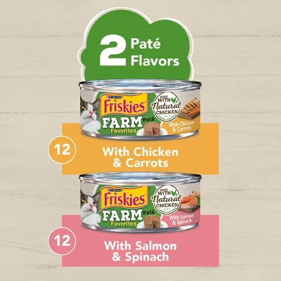 Purina Friskies Paté Wet Cat Food Farm Favorites With Chicken & Salmon - 5.5oz/24ct Variety Pack 5 Purina Friskies Paté Wet Cat Food Farm Favorites With Chicken & Salmon - 5.5oz/24ct Variety Pack - Image 5