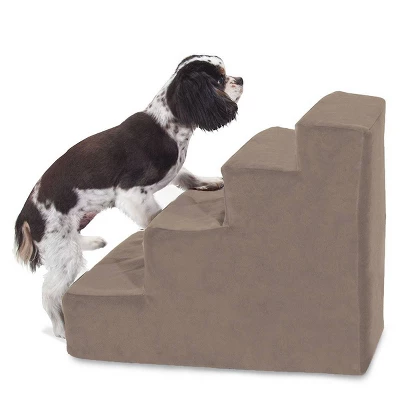 Majestic Pet 4 Step Suede Pet Stairs - Stone - Large 3 Majestic Pet 4 Step Suede Pet Stairs - Stone - Large - Image 3