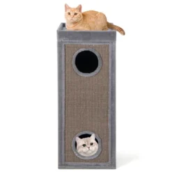 Costway 4-Story Cat House 39'' Cat Condo With Scratching Posts & 4 Soft Plush Cushions Gray/Natural -PawHut Sales Store GUEST 26ebb089 c7a1 41e3 868d b6993c7b6c7c