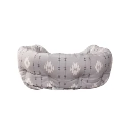 PetShop By Fringe Studio Geometric Round Cuddler Dog Bed - Gray -PawHut Sales Store GUEST 28cbe58a 1fea 47f8 8167 8372b24c2683