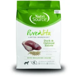 NutriSource PureVita Duck And Oatmeal Entree With Wholesome Grains Dry Dog Food - 5 Lbs