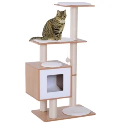 PawHut 47” Modern Cat Tree Multi-Level Scratching Post With Cube Cave Enclosure - Oak Wood 15 PawHut 47” Modern Cat Tree Multi-Level Scratching Post With Cube Cave Enclosure - Oak Wood -PawHut Sales Store GUEST 2add7e3e f14f 42aa 8d3b 5bf07708406f
