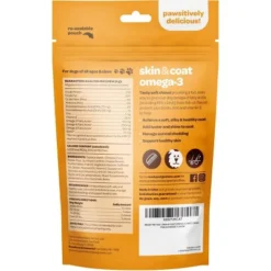 Ready Pet Go Skin & Coat Omega-3 Health Chews, Nourishing Omega-3 Fish Oil For Dogs Skin & Coat And Heart & Joint Support, Fish & Cheese Flavor, 90ct