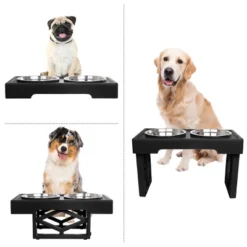 Elevated Dog Bowls Stand - Adjusts To 3 Heights For Small, Medium, And Large Pets - Stainless-Steel Dog Bowls Hold 34oz Each By PETMAKER (Black) 10 Elevated Dog Bowls Stand - Adjusts To 3 Heights For Small, Medium, And Large Pets - Stainless-Steel Dog Bowls Hold 34oz Each By PETMAKER (Black) -PawHut Sales Store GUEST 2ca154aa 947b 45e2 9a9e fae03fad3206