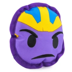 Buckle-Down Dog Toy Ballistic Squeaker - Marvel Comics Kawaii Thanos Frown