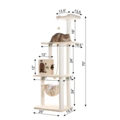 Armarkat 70" Real Wood Cat Furniture,Ultra Thick Faux Fur Covered Cat Condo House A7005, Beige 14 Armarkat 70" Real Wood Cat Furniture,Ultra Thick Faux Fur Covered Cat Condo House A7005, Beige -PawHut Sales Store GUEST 342bdf52 78b4 4f57 88b7 3e904fc1fd40