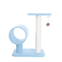 Armarkat Sky Blue 25" Real Wood Cat Tree With Scratcher And Tunnel For Privacy And Hiding, B2501 -PawHut Sales Store GUEST 370359bd 3813 4dbc baf3 66bd2dd75586