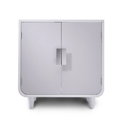 Teamson Pets Dyad Mid Century Wooden Cat Litter Box Cabinet And Side Table, Alpine White 11 Teamson Pets Dyad Mid Century Wooden Cat Litter Box Cabinet And Side Table, Alpine White - Image 11