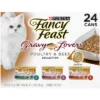 Purina Fancy Feast Gravy Lovers Poultry With Chicken And Turkey & Beef Collection Gourmet Wet Cat Food - 3oz/24ct Variety Pack