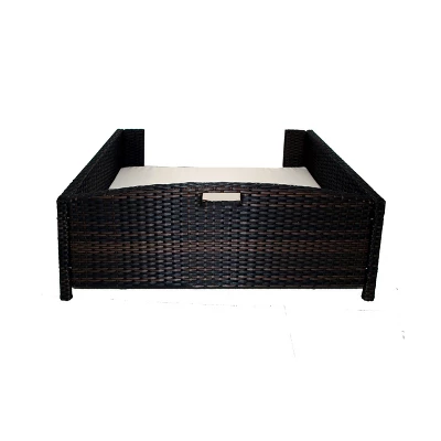 Iconic Pet Beds For Dogs And Cats - Rattan Rectangular Sofa - Brown 2 Iconic Pet Beds For Dogs And Cats - Rattan Rectangular Sofa - Brown - Image 2
