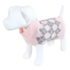 Luvable Friends Dogs And Cats Knit Pet Sweater, Pink Argyle -PawHut Sales Store GUEST 3c488ccd f9a7 4d2b 8828 90ce02bc1e6f