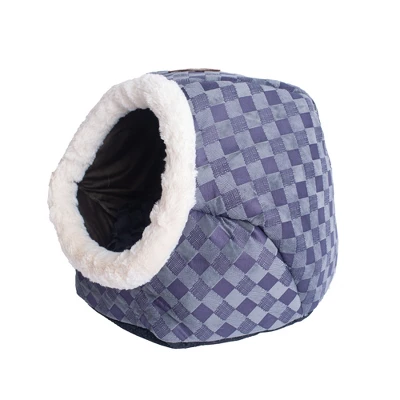 Armarkat Cuddle Cave Cat Bed C44 For Cats & Puppy Dogs, Blue Checkered 3 Armarkat Cuddle Cave Cat Bed C44 For Cats & Puppy Dogs, Blue Checkered - Image 3