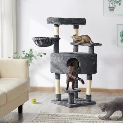Yaheetech 46" 3-Level Plush Cat Activity Tower 1 Yaheetech 46" 3-Level Plush Cat Activity Tower