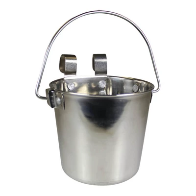Pail Stainless Steel W/ Rivets Flat Sided Hook-On 13 Qt 2 Pail Stainless Steel W/ Rivets Flat Sided Hook-On 13 Qt - Image 2