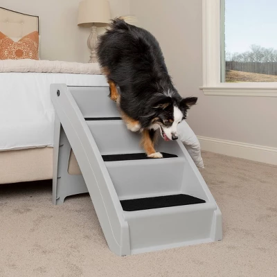 PetSafe CozyUp Folding Pet Steps - Gray 2 PetSafe CozyUp Folding Pet Steps - Gray - Image 2