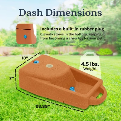 Dakota 283 Dash 3.5-Gallon Weatherproof Dog & Pet Water Dispenser System For Home & Outdoor Use W/Built-In Rubber Plug, Orange 1 Dakota 283 Dash 3.5-Gallon Weatherproof Dog & Pet Water Dispenser System For Home & Outdoor Use W/Built-In Rubber Plug, Orange