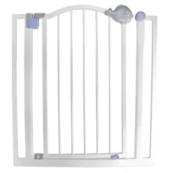 Speedy Pet Pop-O-Fish Gray, White And Blue Double Locking Safety Gate For Dogs And Children