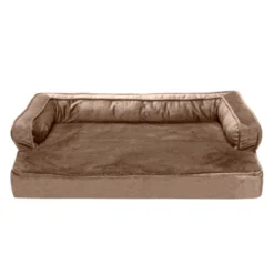 FurHaven Plush & Velvet Comfy Couch Memory Foam Sofa-Style Dog Bed